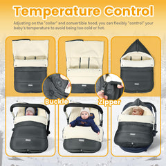 Ivywind hood design converts for warmth and unrestricted head movement.