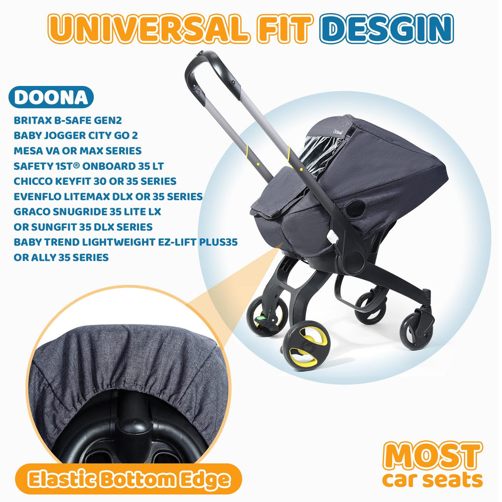 IvyWind machine washable car seat cover for effortless cleaning after outings.