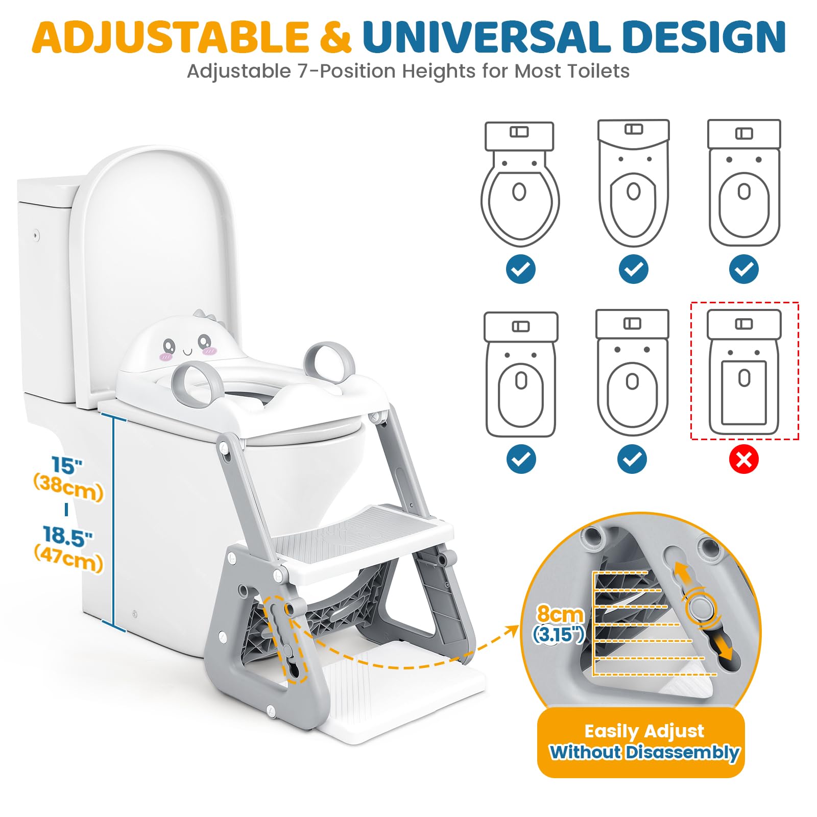 IvyWind splash guard prevents spills between seat and toilet during use.