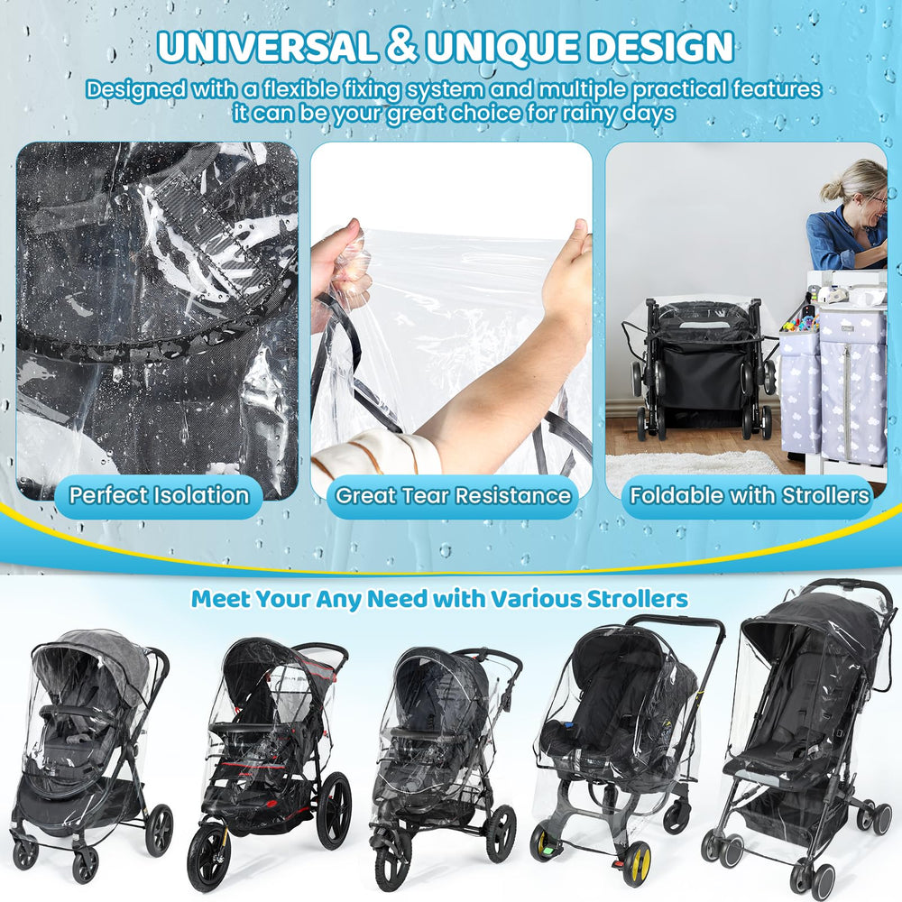 Durable, no-zip construction enables quick setup for busy parents.