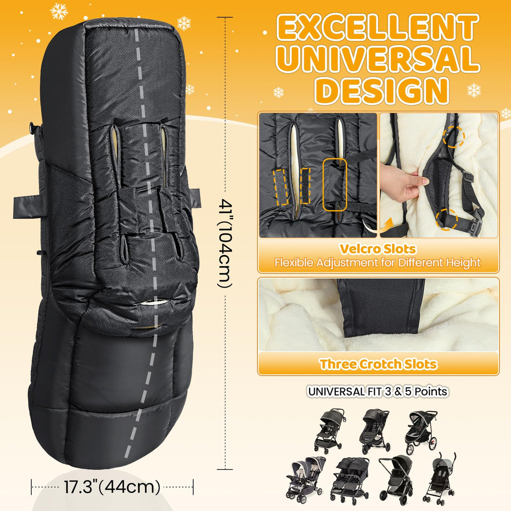 IvyWind fleece-lined footmuff offers soft warmth for chilly rides