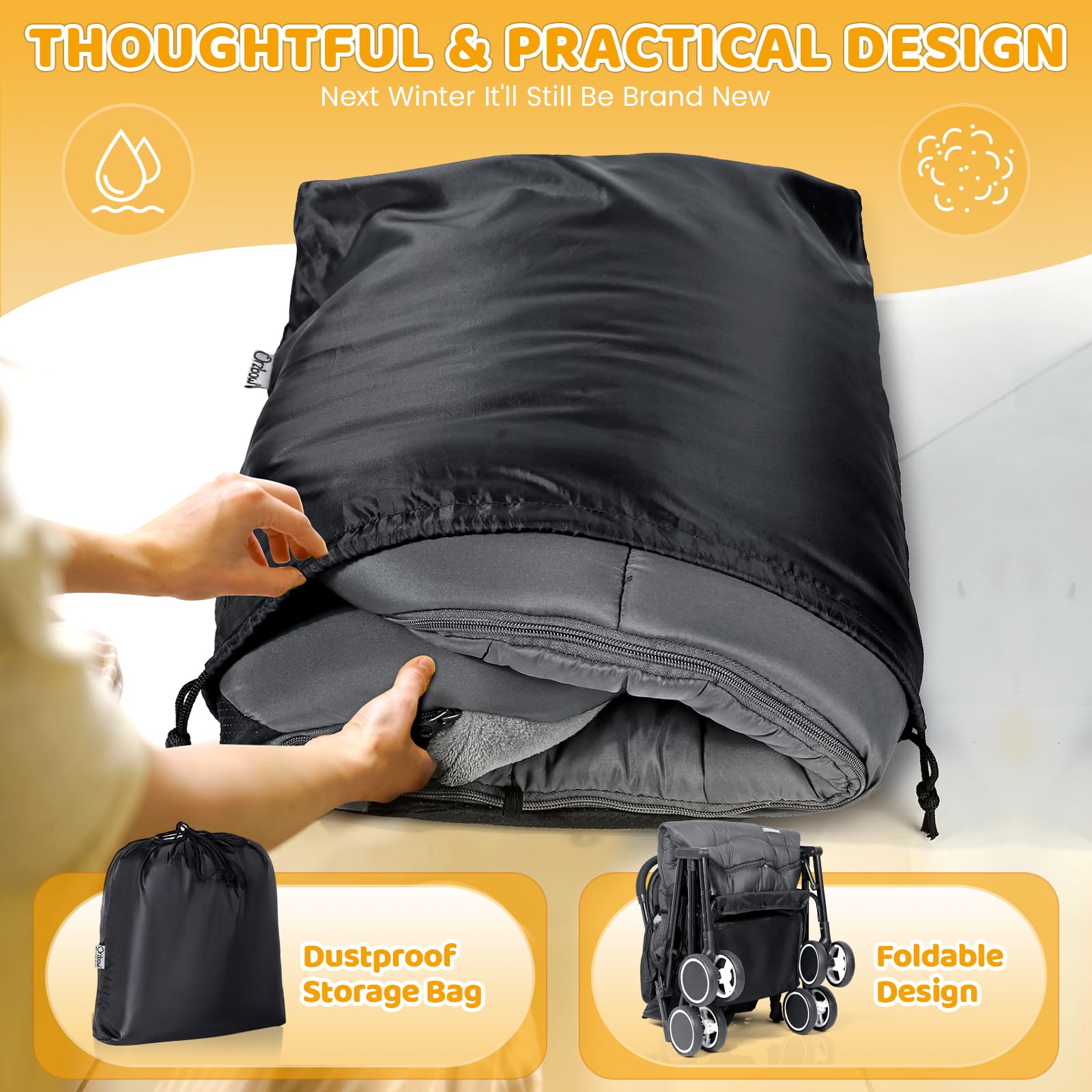 IvyWind footmuff removable covers for easy machine washing