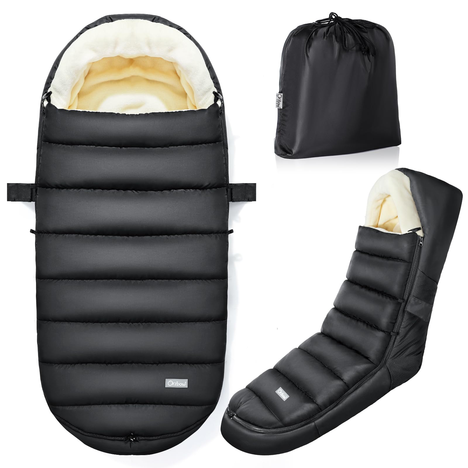 IvyWind stroller footmuff close-up of waterproof pongee fabric keeping baby dry