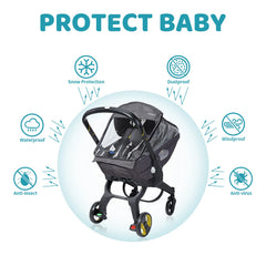 IvyWind rain cover with storage bag demonstrates easy packing and portability
