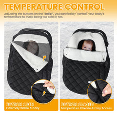 IvyWind Winter Car Seat Cover keeps baby’s hands free and comfy.