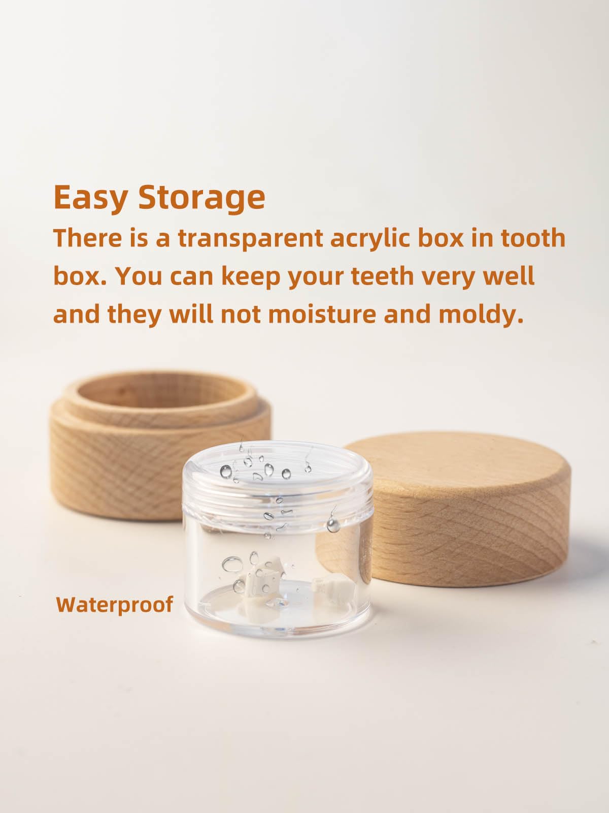 iwoohome tooth fairy box with transparent acrylic bottle for visible storage