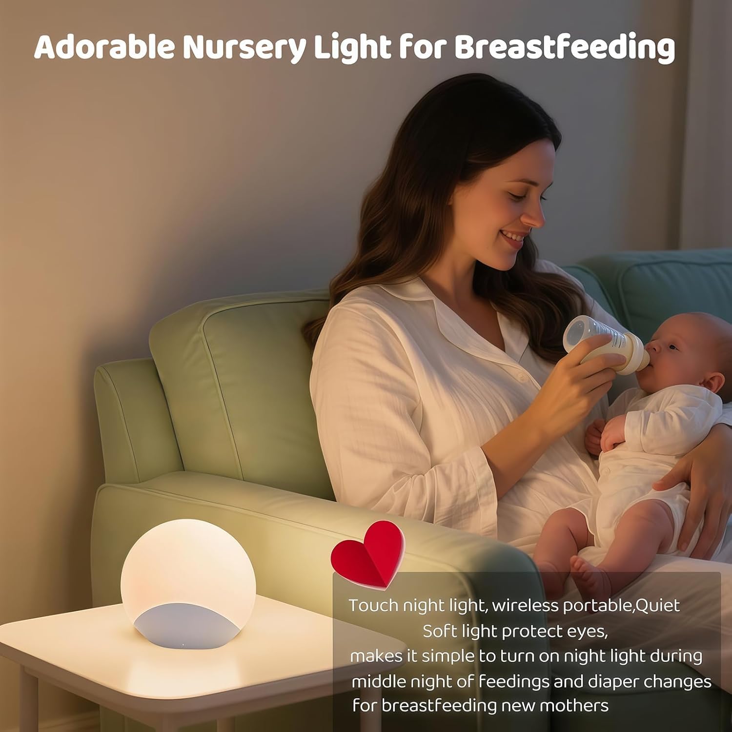 IYT eye-friendly LED night light with anti-blue light for comfortable evenings