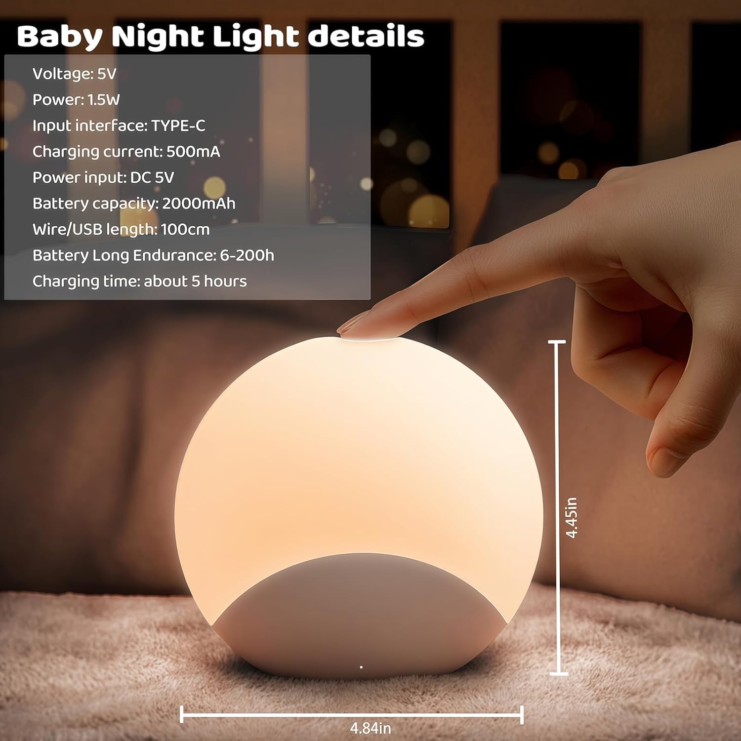 IYT gift-ready silicone night light suitable for new parents