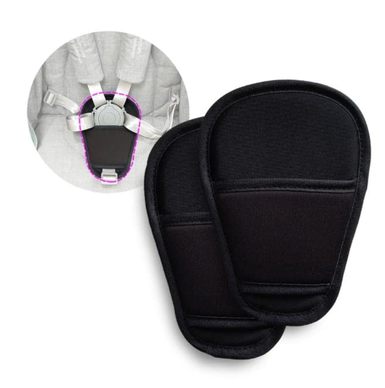 IYWISH crotch pads on a stroller seat offer gentle protection against strap rubbing