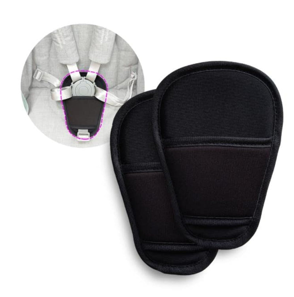 IYWISH crotch pads on a stroller seat offer gentle protection against strap rubbing