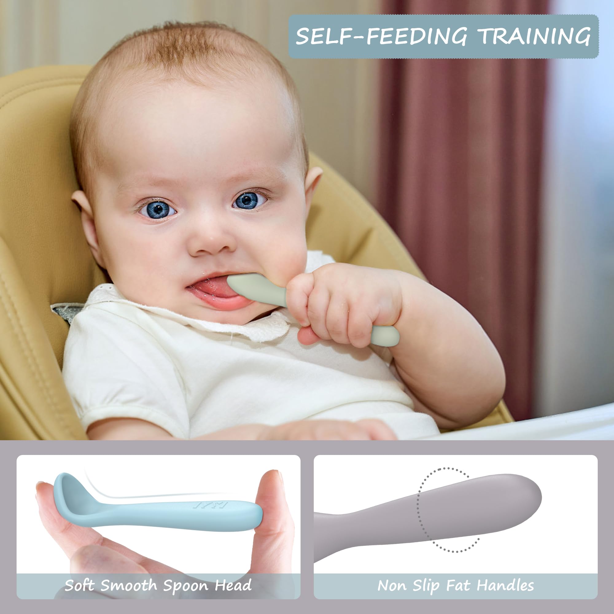 IYYI heat-resistant silicone spoons withstand boiling for deep cleaning.