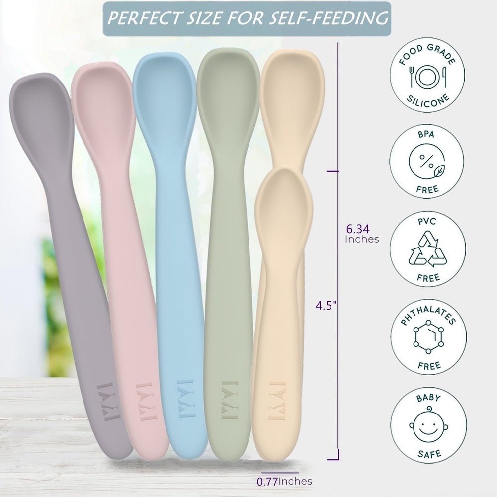 IYYI vibrant design baby utensils add playfulness to mealtimes.