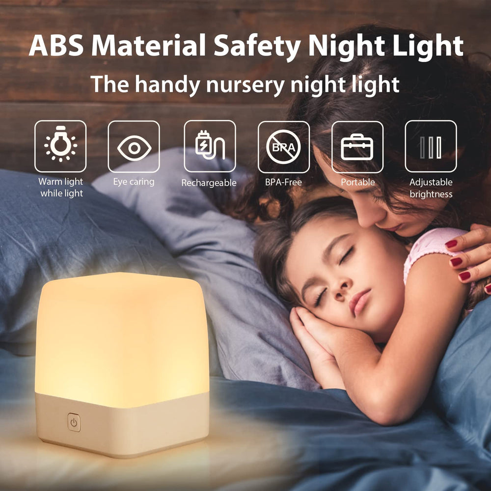 IZETIANZHE USB rechargeable night light charges via USB port.