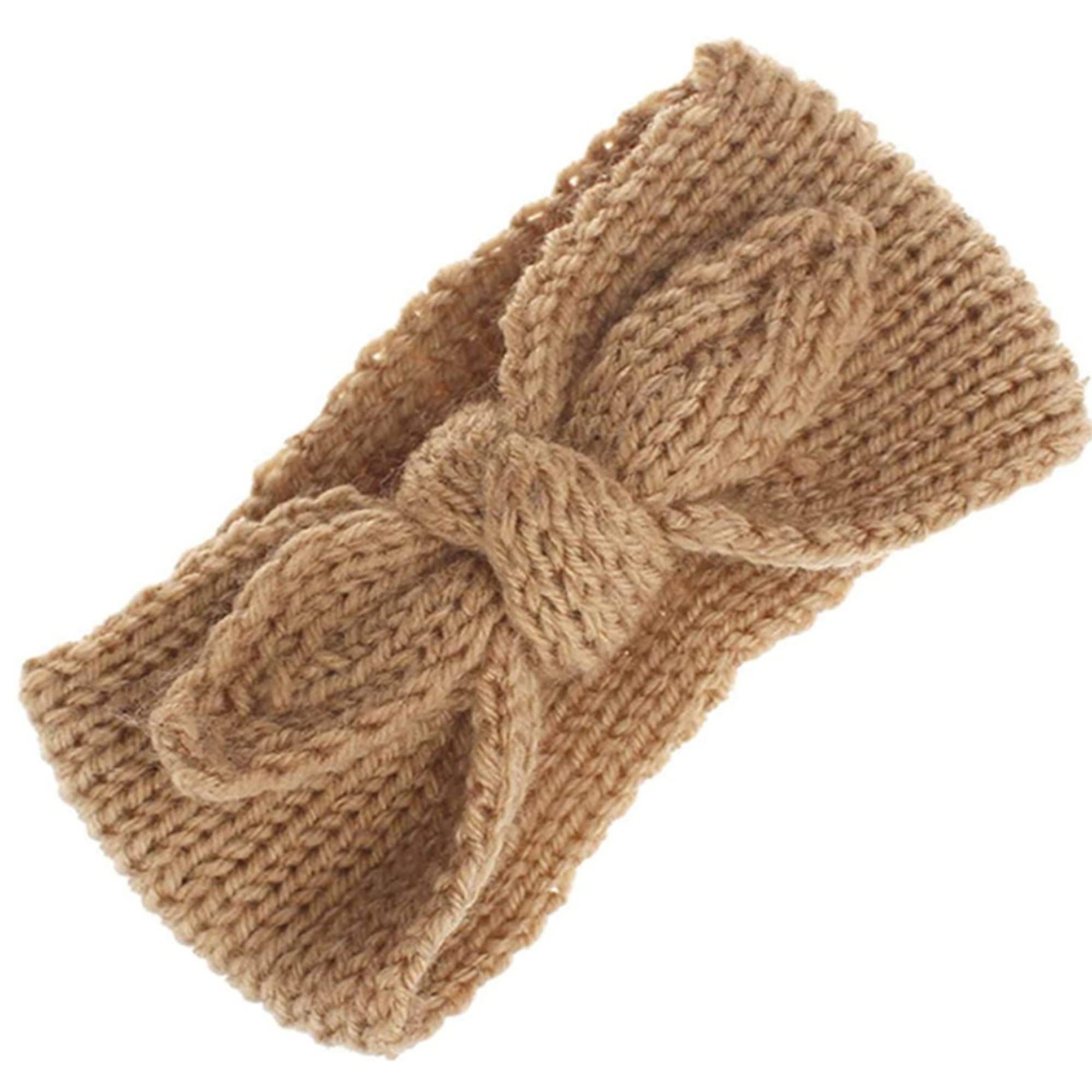 IZUS turban headband for baby girl in warm knit full view demonstrates cozy, all-day wear.
