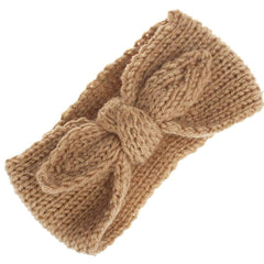 IZUS turban headband for baby girl in warm knit full view demonstrates cozy, all-day wear.