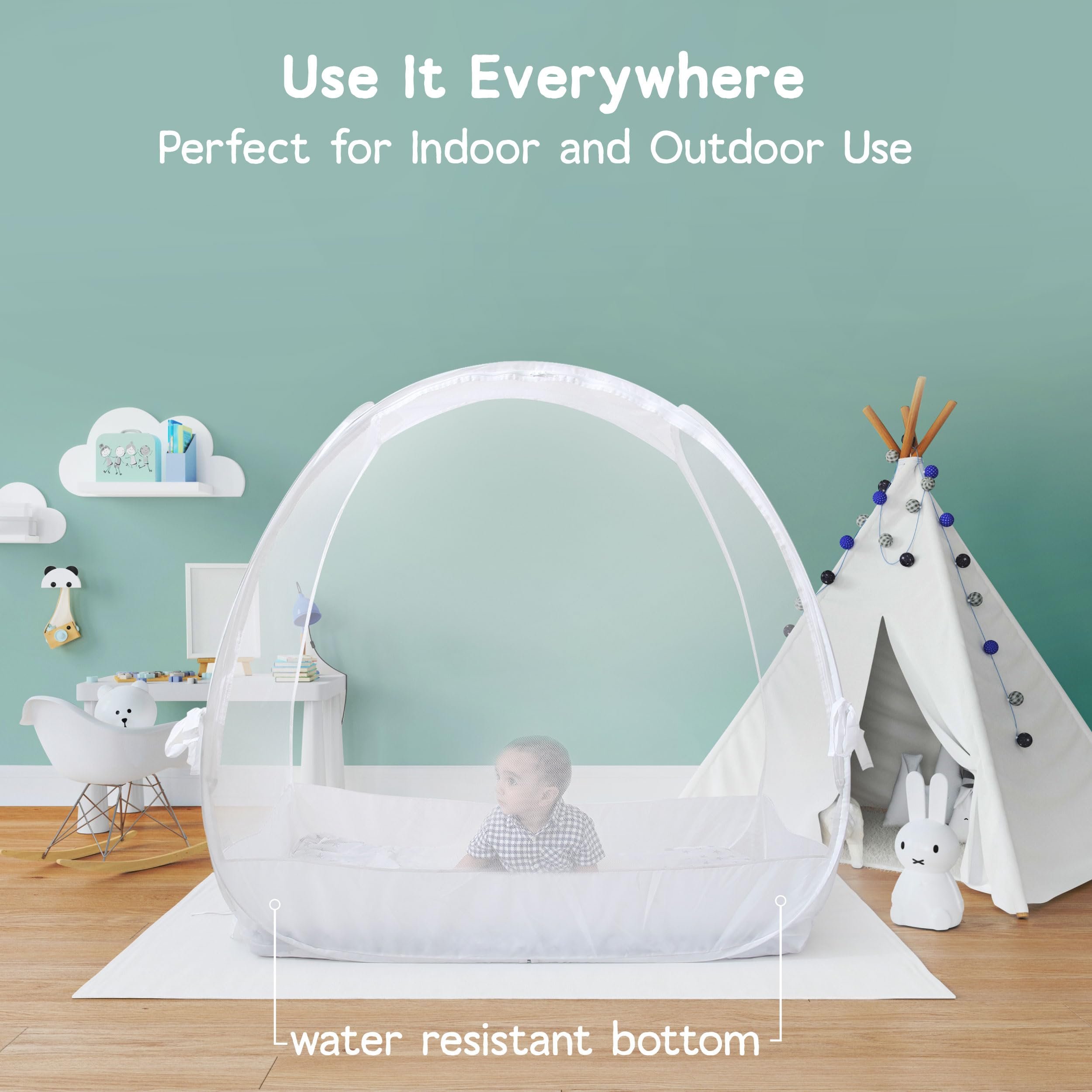 Izybu odor-free materials create a baby-friendly sleeping space.