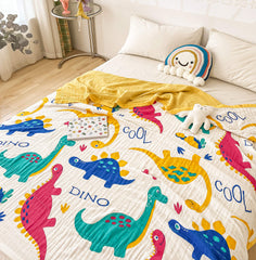 Close-up shows soft 100% cotton texture, breathable and gentle.