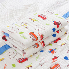 J-pinno Muslin 6-layer closeup highlights breathable, durable layering.