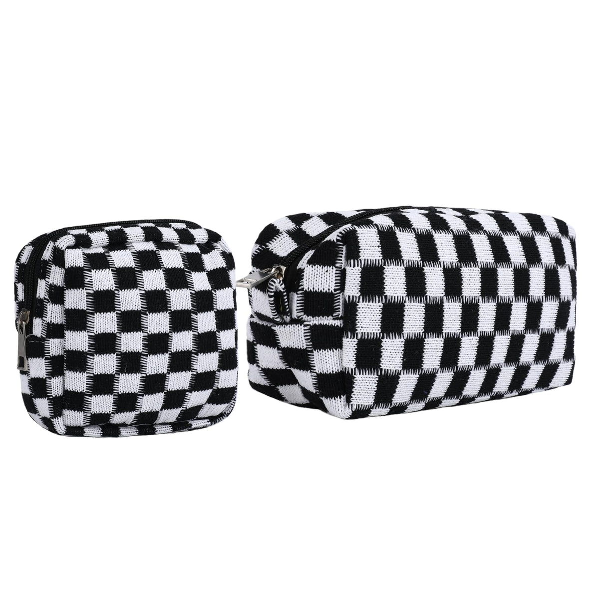 Jaarssho large knit checkered bag for discreet pad storage on the go