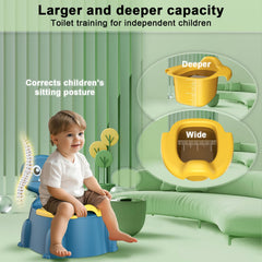 Jabaka Circle potty seat with high-back supports a safe, comfortable sit.
