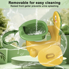 Splash guard and deep bowl on Jabaka Circle potty reduce spills