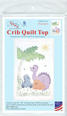 Jack Dempsey Needle Art dinosaurs crib quilt top for nursery decor