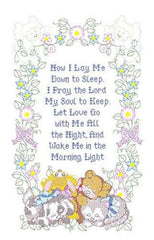 Jack Dempsey Needle Art Now I Lay Me Down to Sleep crib quilt top stamped design for embroidery.