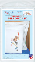 Jack Dempsey Needle Art pillowcase includes floss chart for crafts