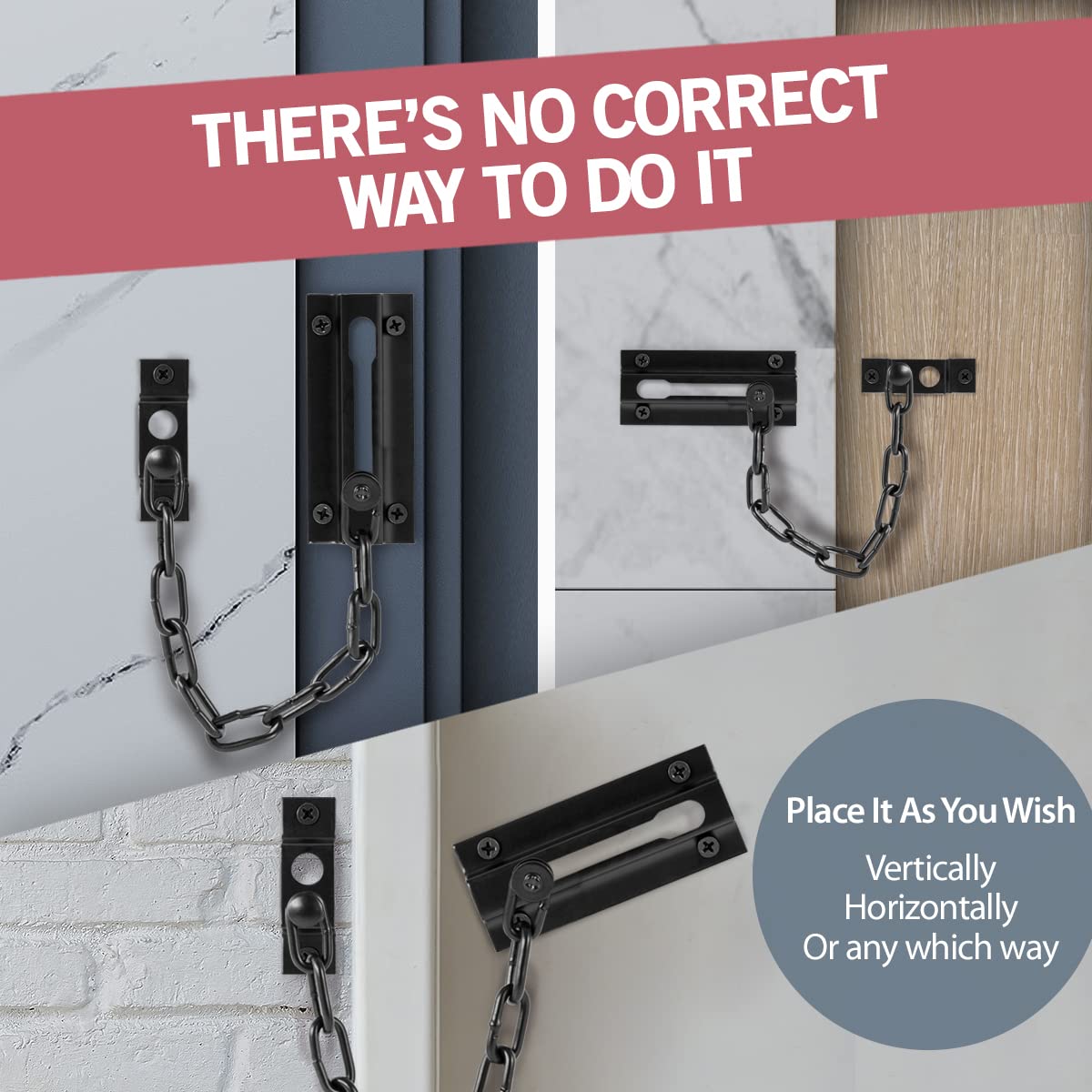 Jack N'Drill chain lock allows viewing or ventilation while keeping security intact.