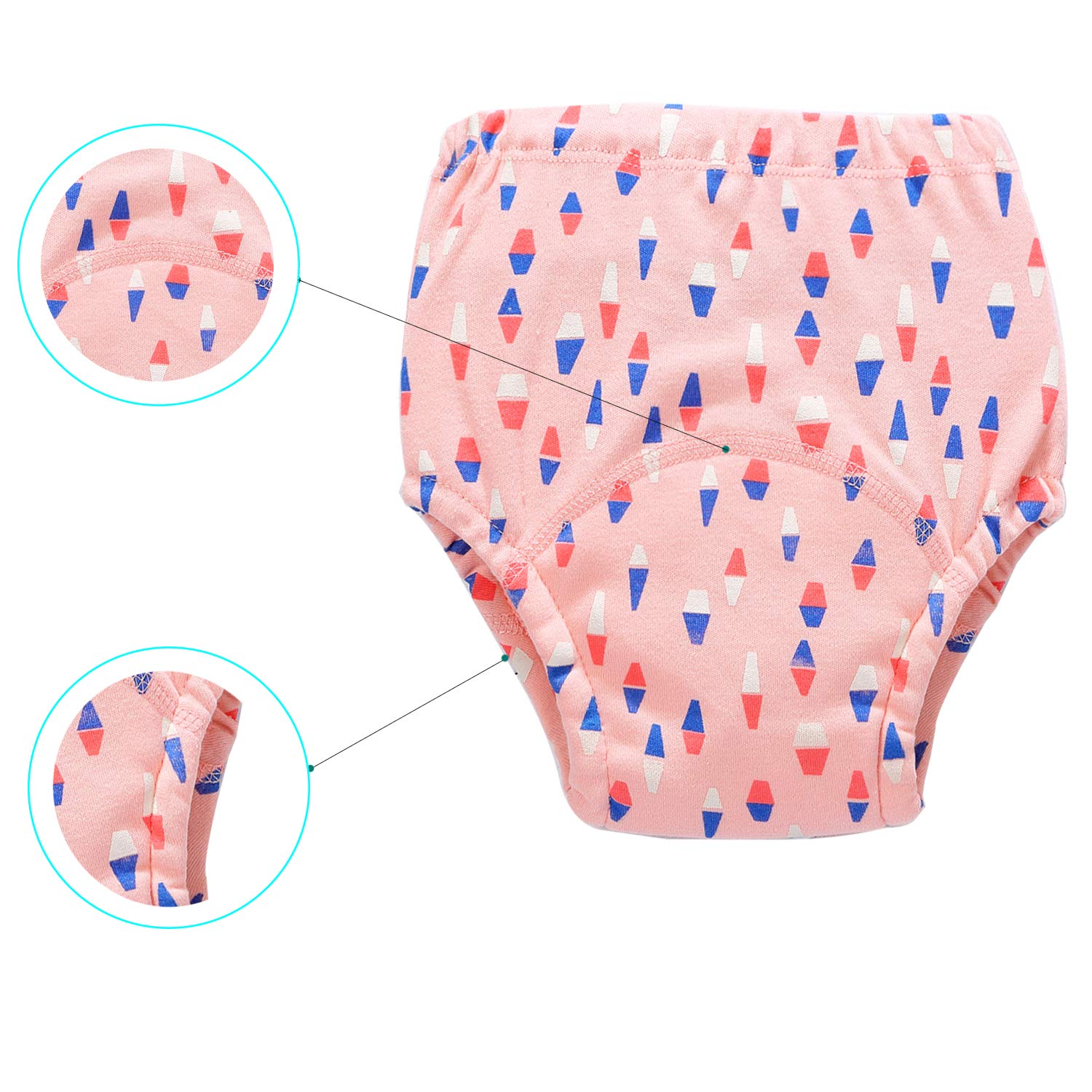 JackLoveBriefs potty training pants 6-pack side view shows secure waistband for active wear
