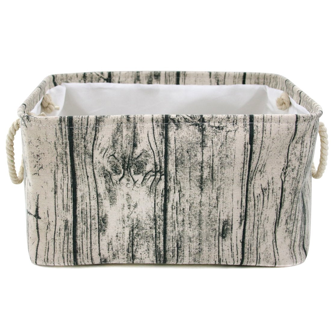 Jacone tree stump storage basket front view showing durable washable fabric