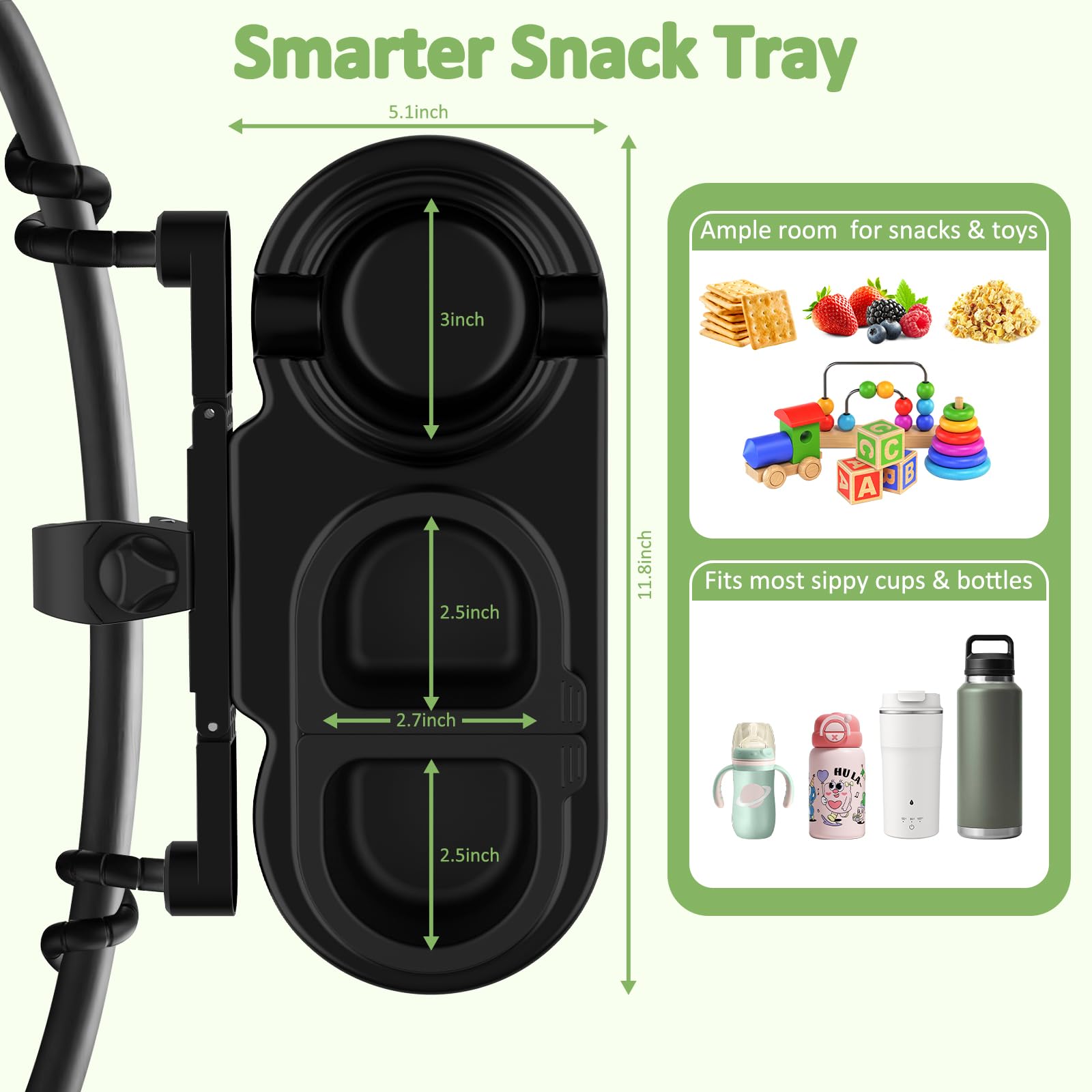 Dishwasher-safe tray components for quick cleanup