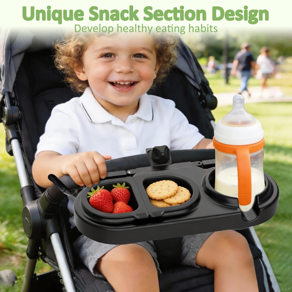 Three-bowl snack compartments keep foods separate for kids