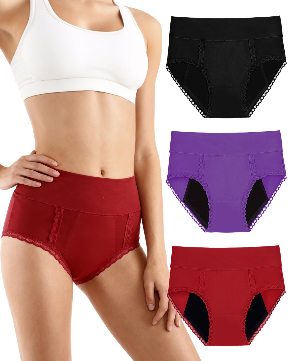 Jade Butterfly leakproof underwear showing breathable surface for all-day dryness