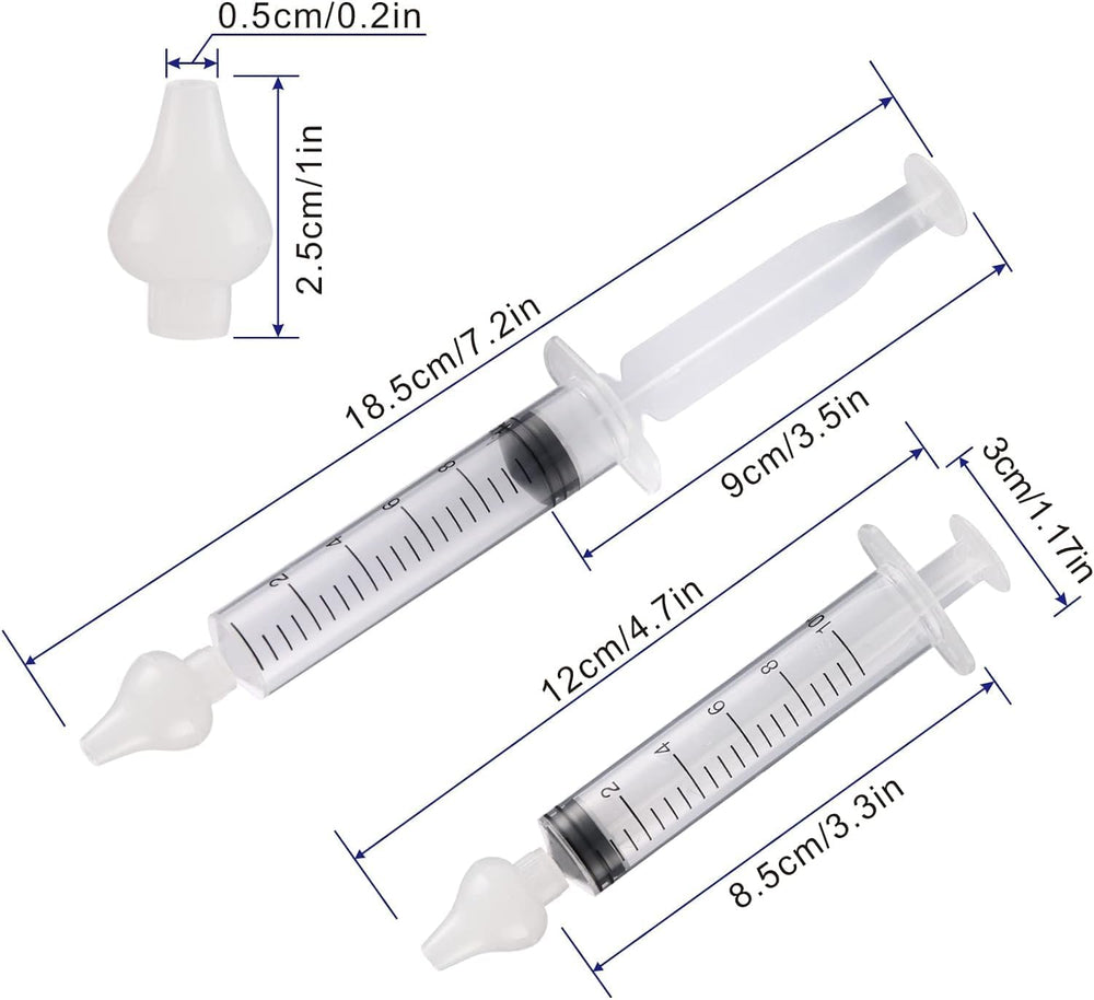 JADE KIT baby nasal irrigator 10ml syringe with scale for controlled flow.
