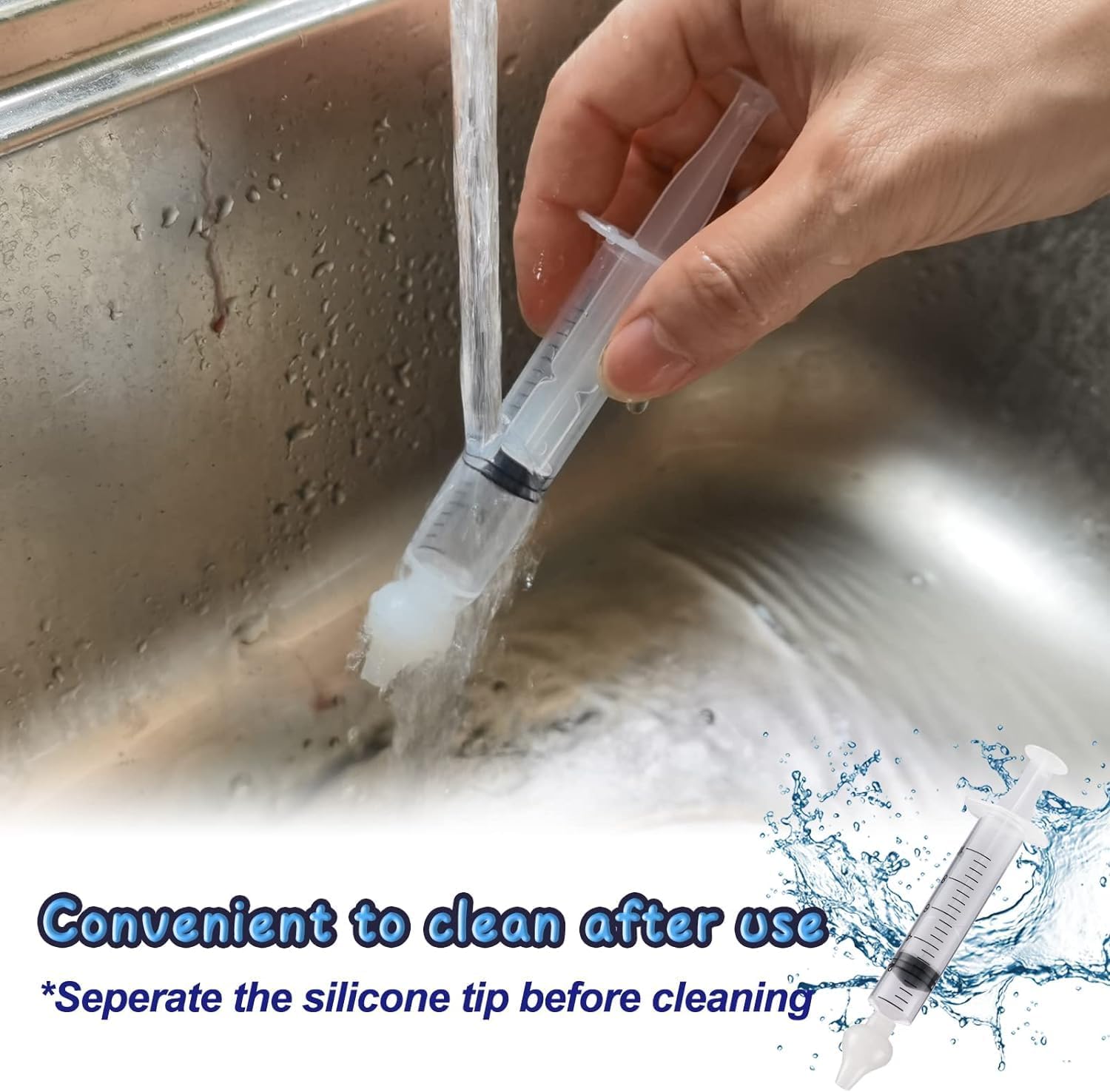 JADE KIT nasal cleaner in use with saline solution for gentle care.