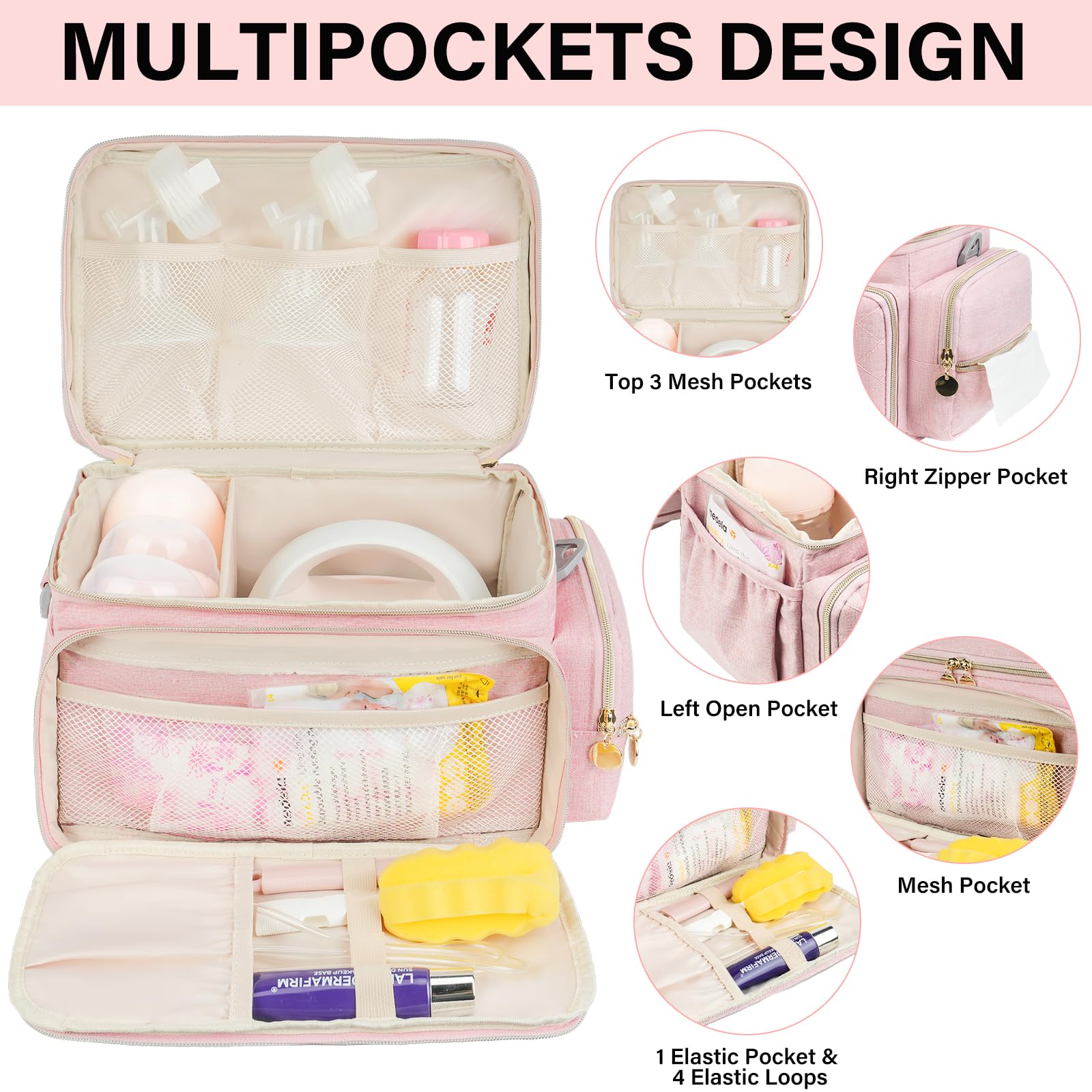 Detachable divider keeps S1/S2 and three bottles in order