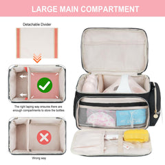 Jaffzora bag offers multiple pockets for accessories and travel essentials.