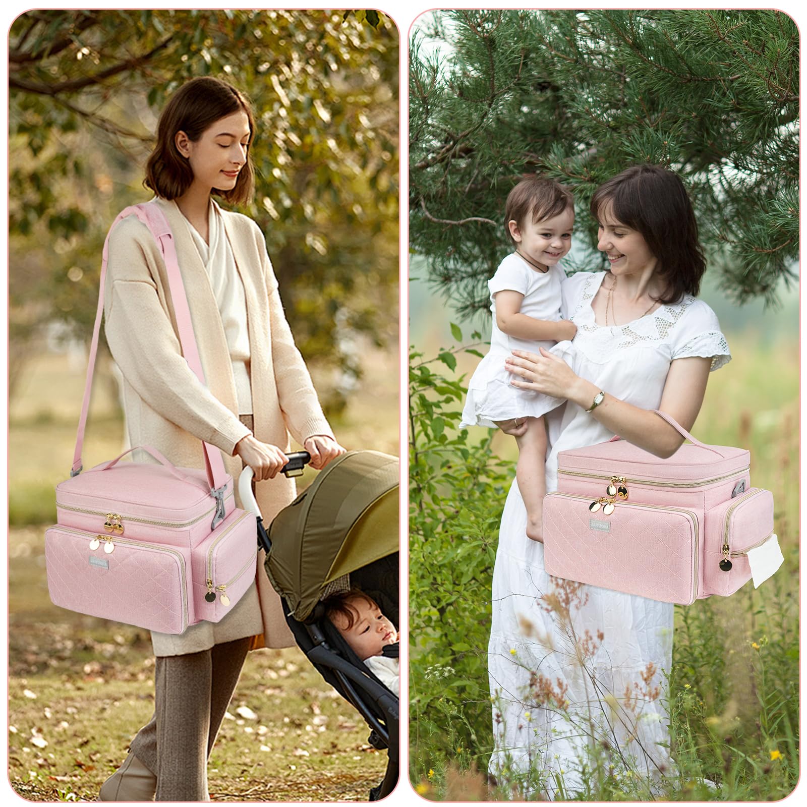 Sturdy handle allows easy carrying at home or travel