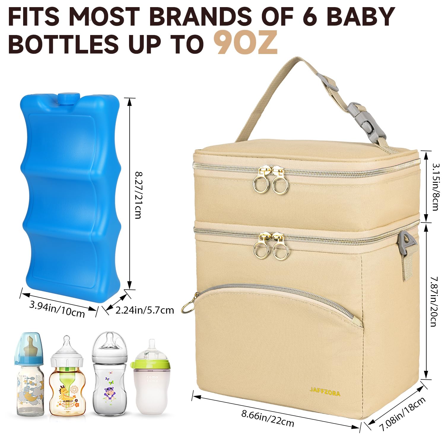 Ice pack included with the Jaffzora cooler for convenient cooling