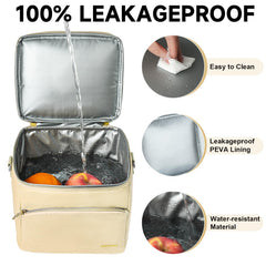 Inside compartments hold six bottles for easy organization