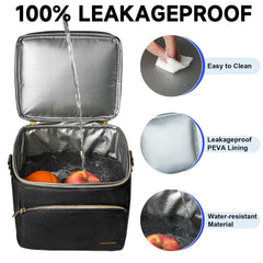 Jaffzora breastmilk cooler bag bottom compartment holds six 9-ounce bottles for travel.