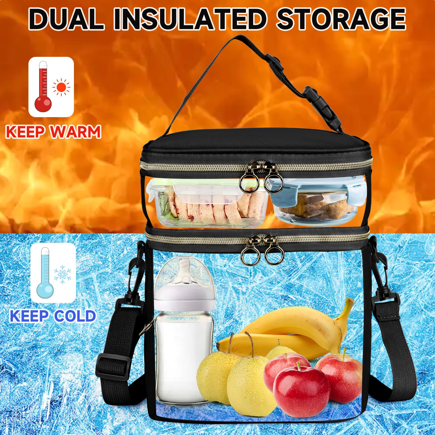 Jaffzora breastmilk cooler bag interior is leakproof for mess-free transport.