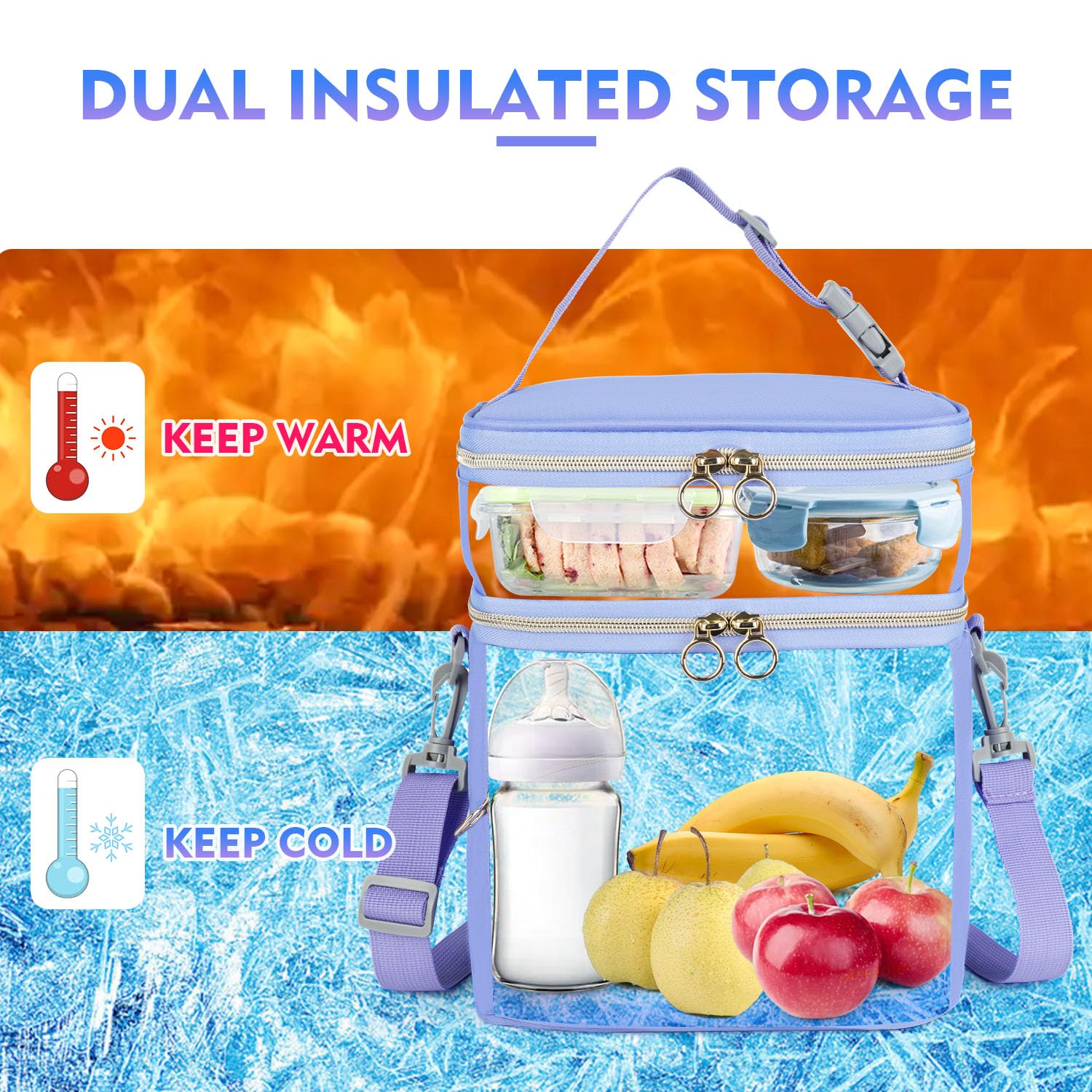 Jaffzora breastmilk cooler bag with stroller attachment for hands-free transport.