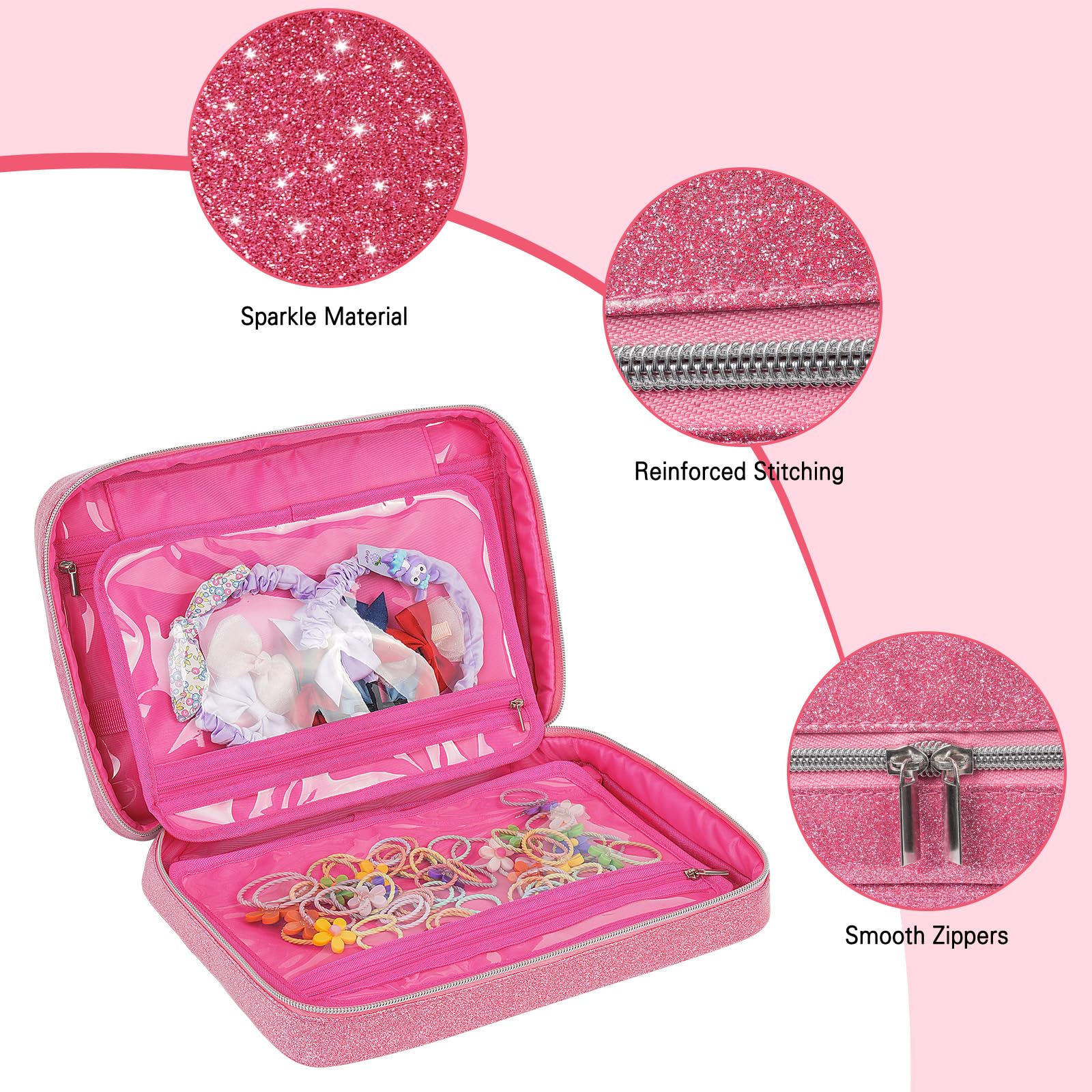 Jaffzora headbands and scrunchies storage keeps essentials organized