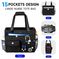 Jaffzora Nurse Tote Bag with detachable strap for comfortable commuting.