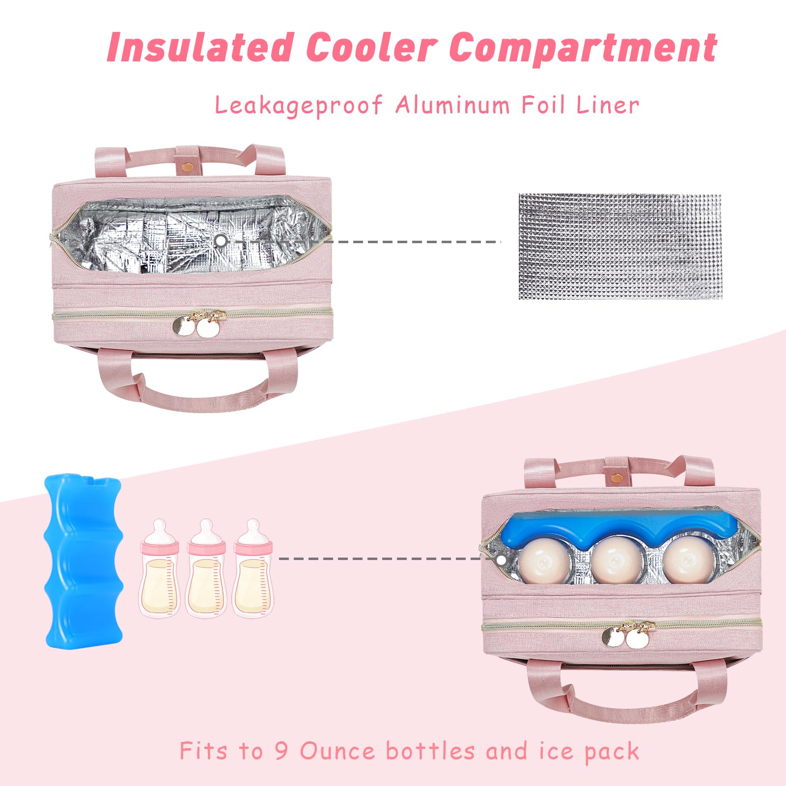 JAFFZORA bag front pocket for phone storage for quick access