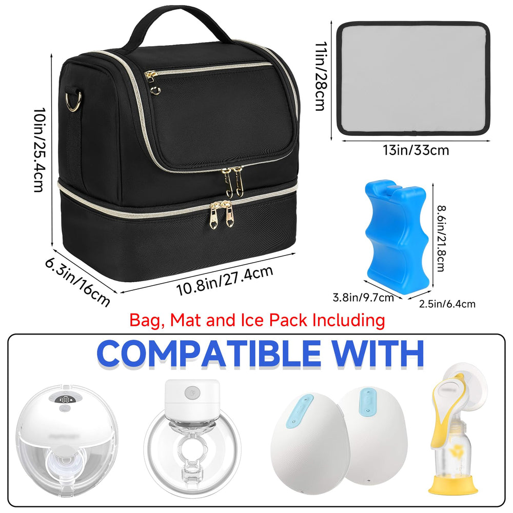 Jaffzora bag interior shows double-layer design for organized storage.