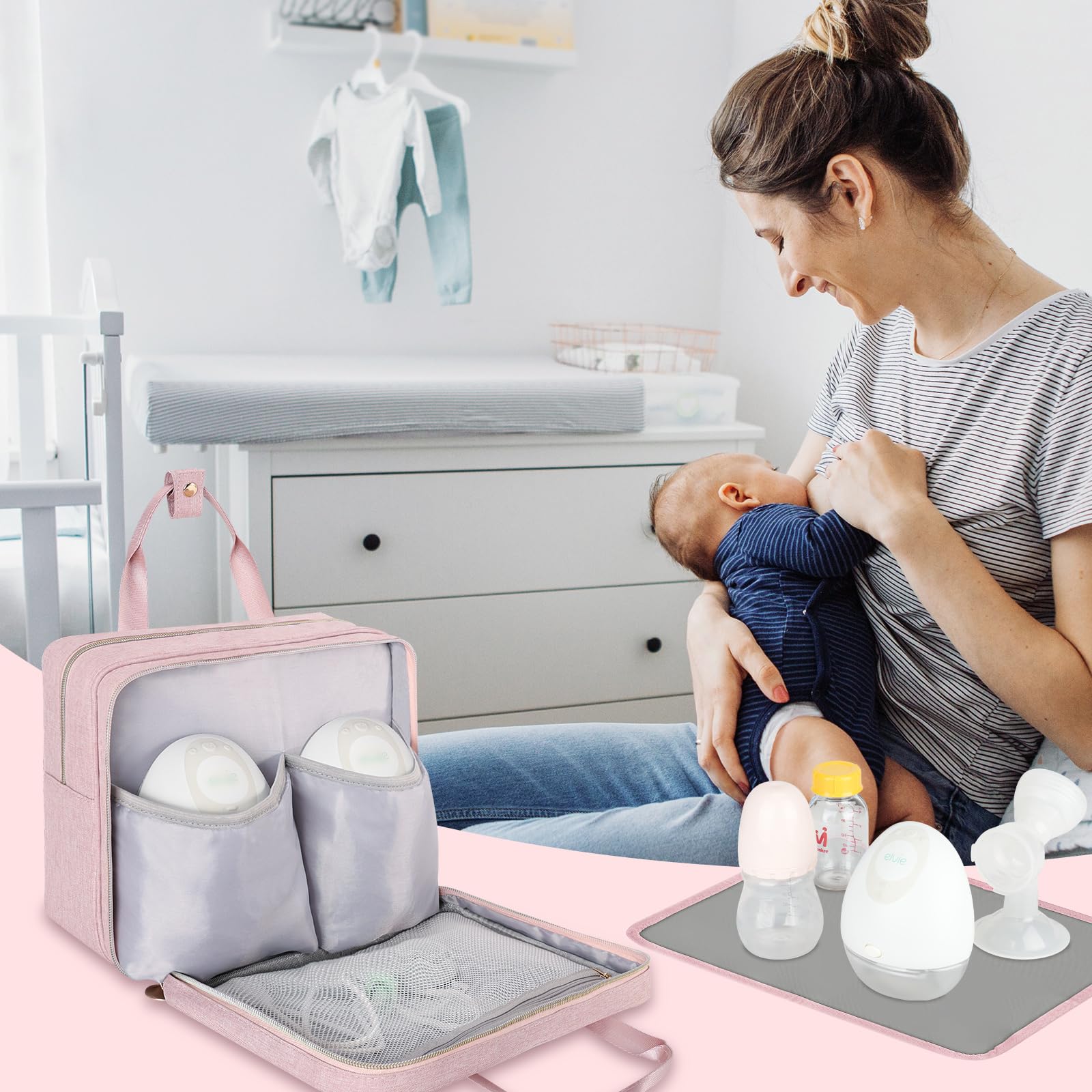 JAFFZORA mesh zipper pocket stores cords and small items neatly