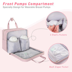 JAFFZORA bag two padded elastic pockets secure compatible pumps